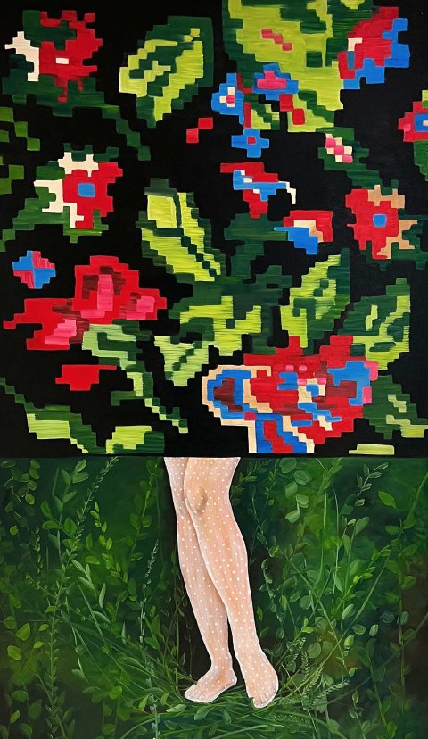 Romanian Legs, 2022–2023, Oil on canvas, by Elleny Gherghe