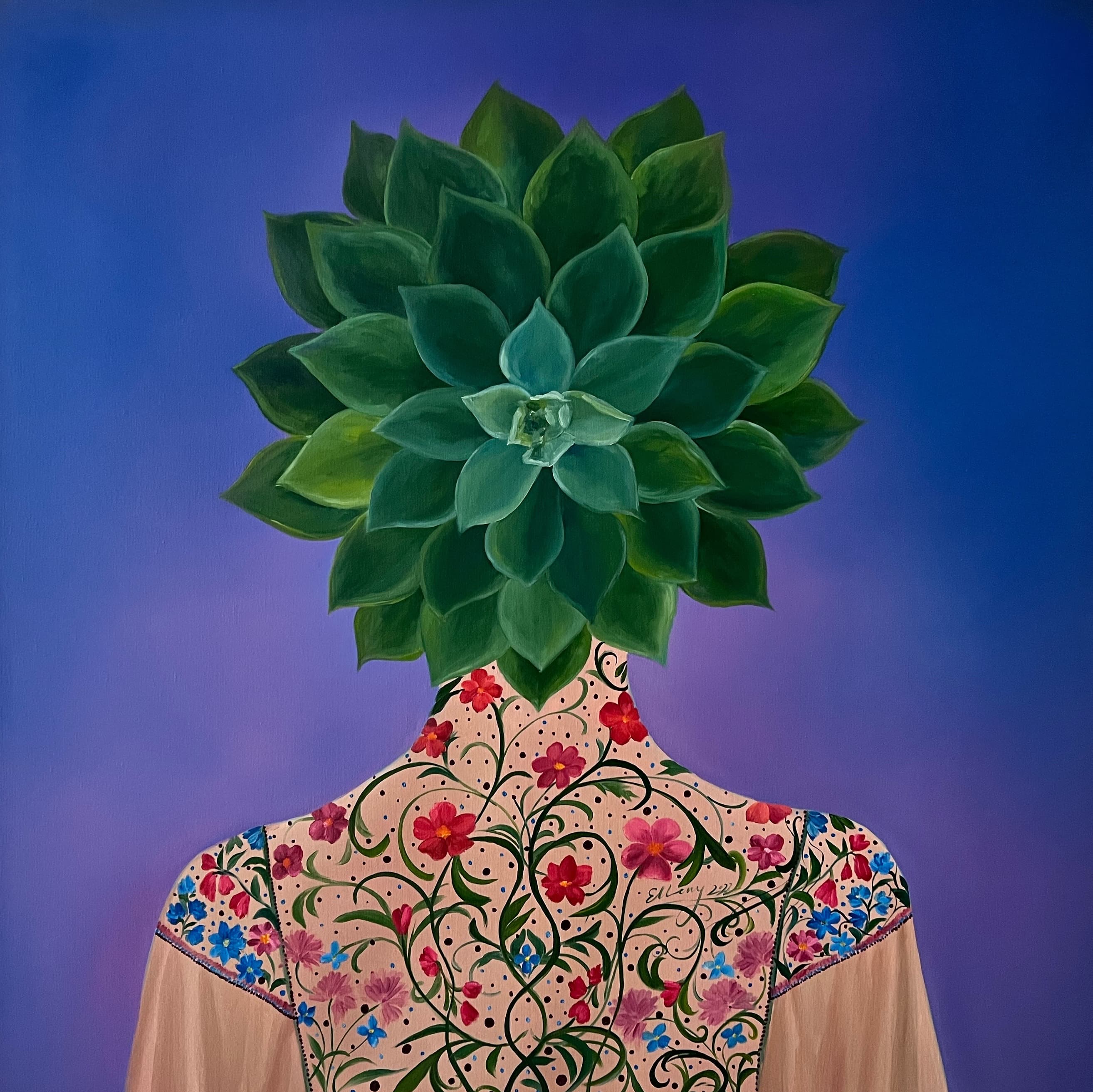 Anima Mundi no. 6, 2022, oil on canvas, by Elleny Gherghe