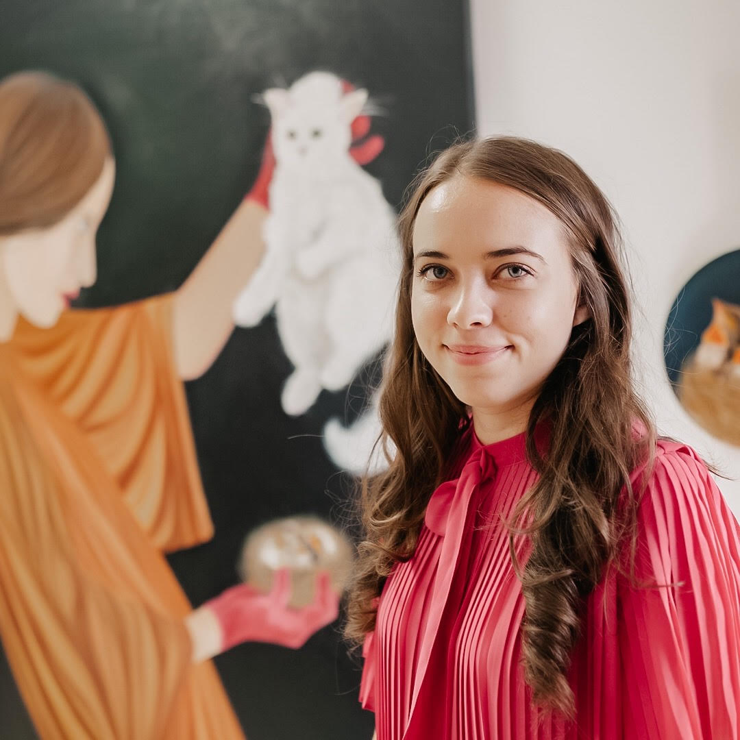 Elleny Gherghe in her studio
