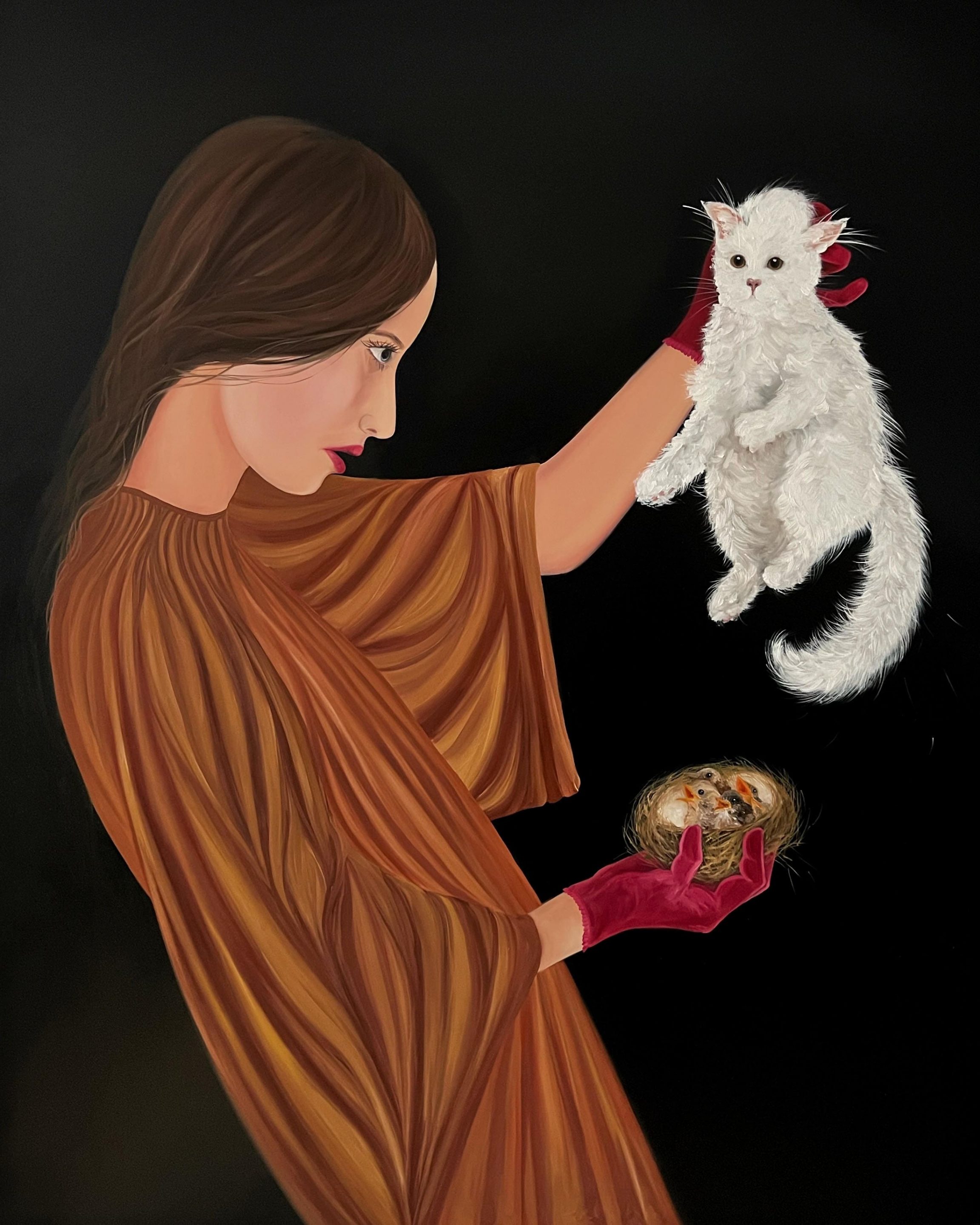 Intervention between life and death, 2023, oil on canvas, by Elleny Gherghe
