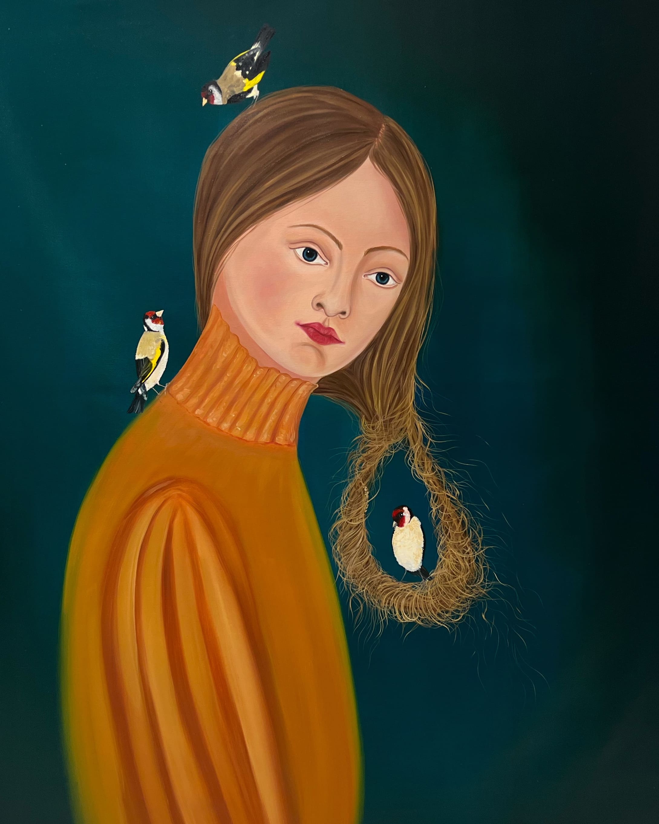 Nest of dreams, 2024, oil on canvas, by Elleny Gherghe