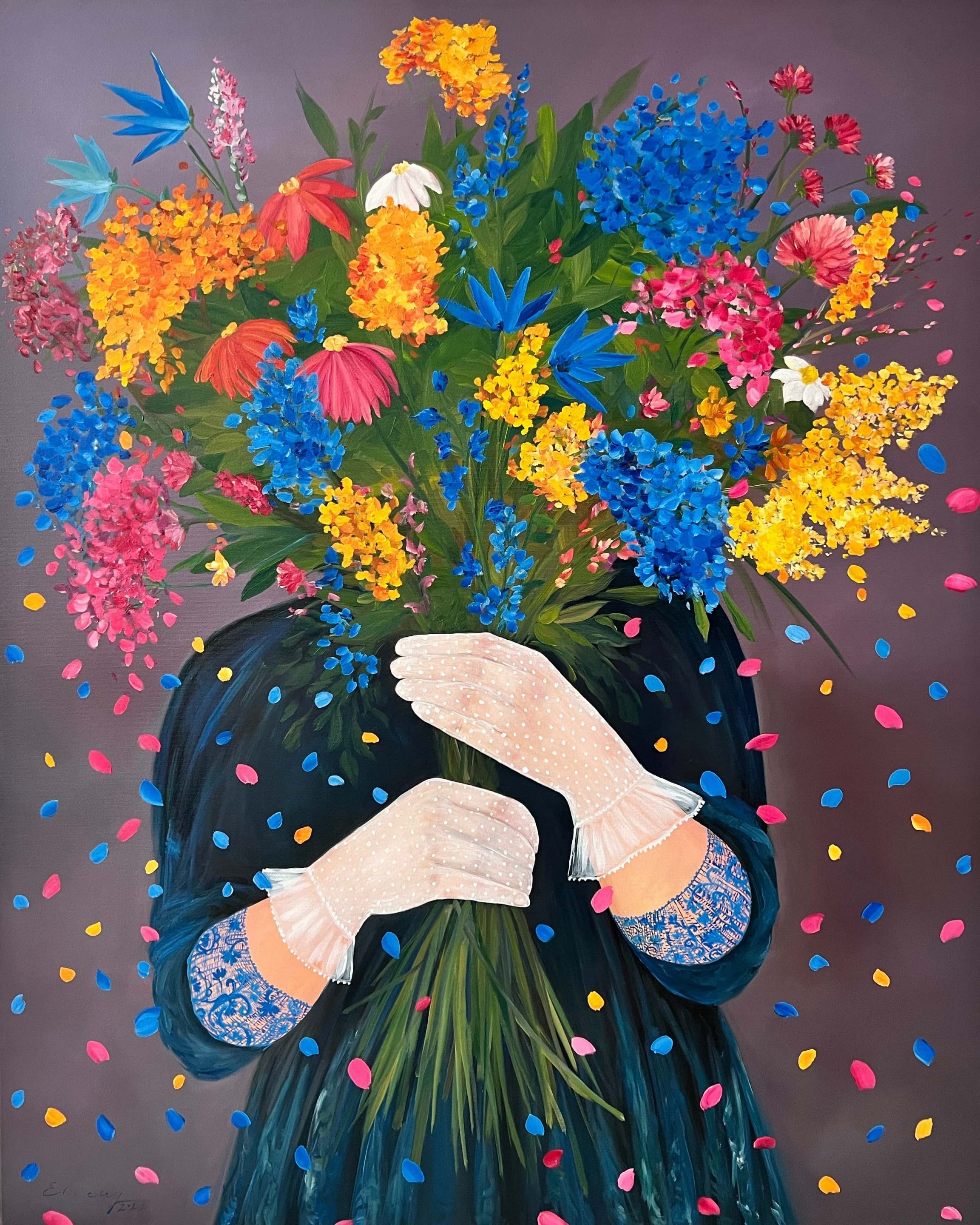 The colours of a dream, 2022, oil on canvas, by Elleny Gherghe