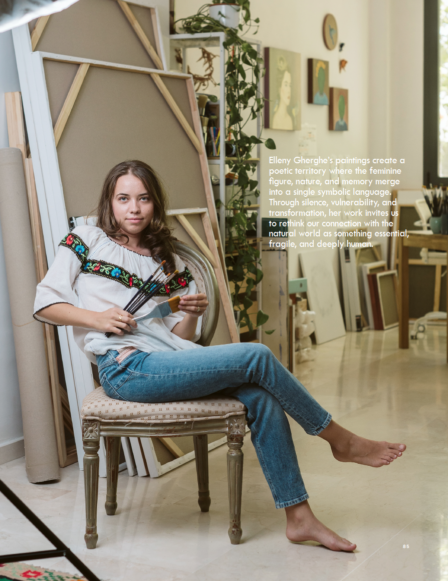 The Guide Artists Magazine feature on Elleny Gherghe in her studio, page 85