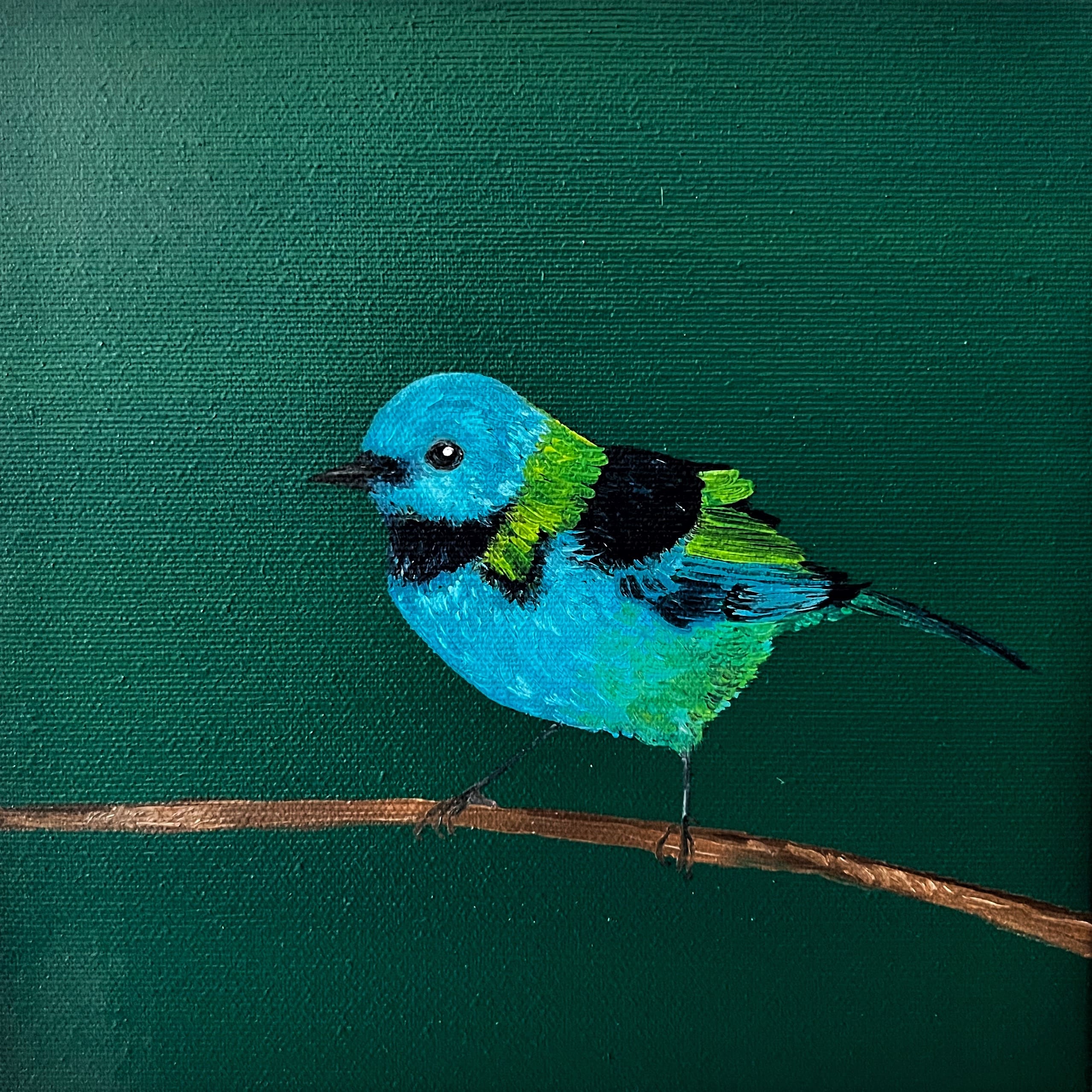 Emerald serenade, 2023, oil on canvas, by Elleny Gherghe