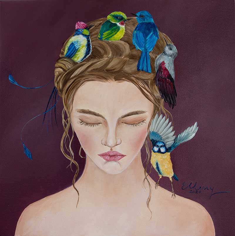Peace, 2020, oil on canvas, by Elleny Gherghe