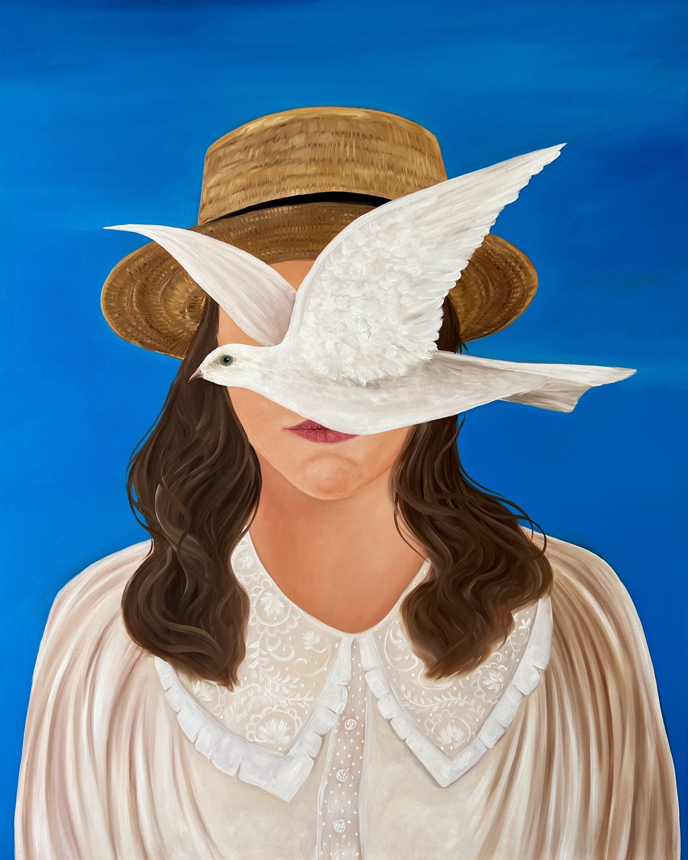 Self-portrait, 2023, oil on canvas, by Elleny Gherghe