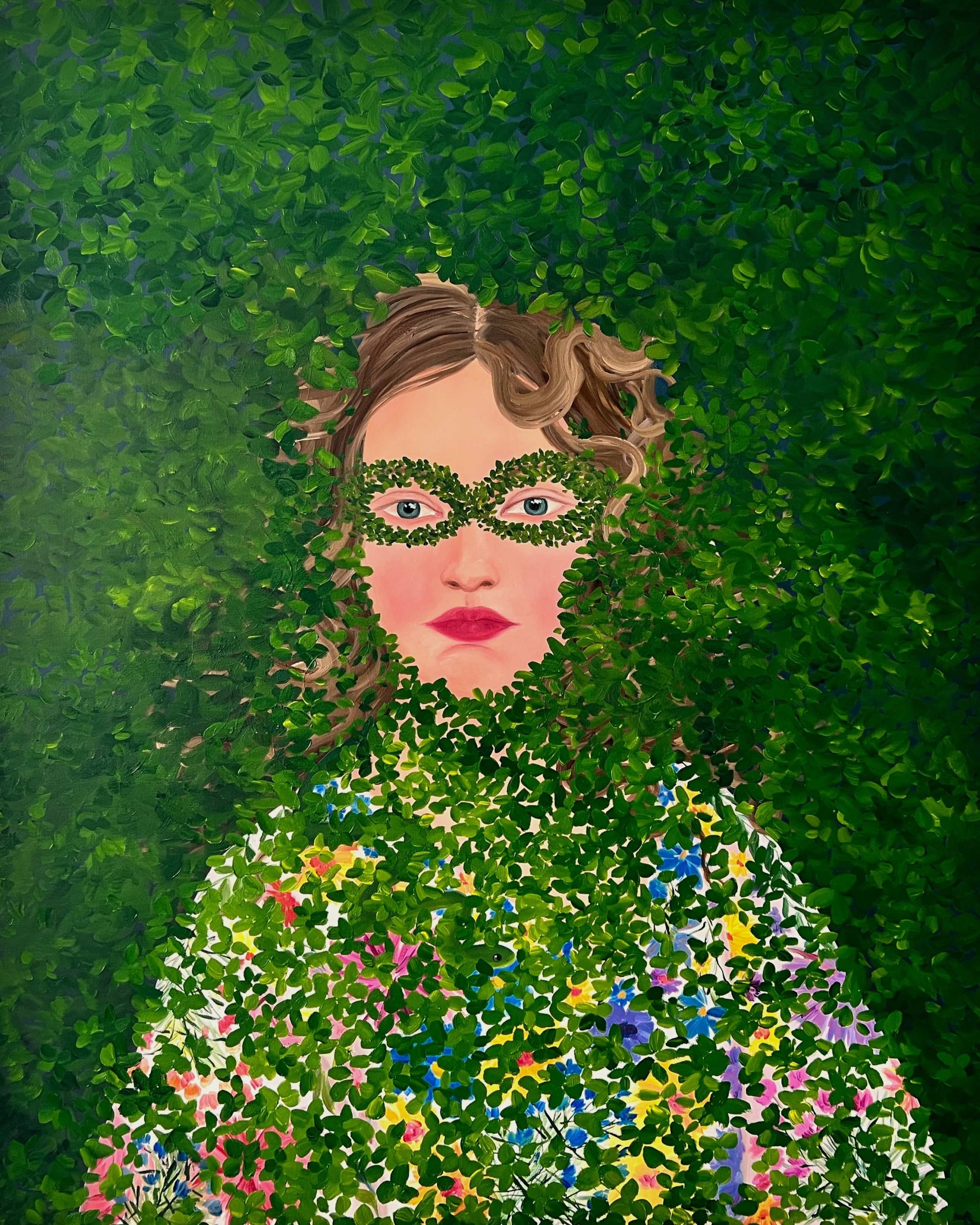 One with nature, 2022, oil on canvas, by Elleny Gherghe