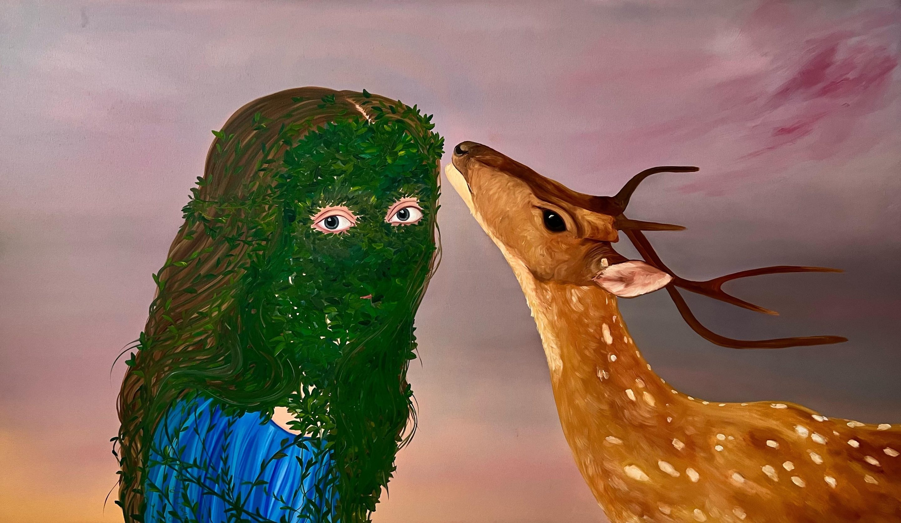 Untitled, 2022, oil on canvas, by Elleny Gherghe