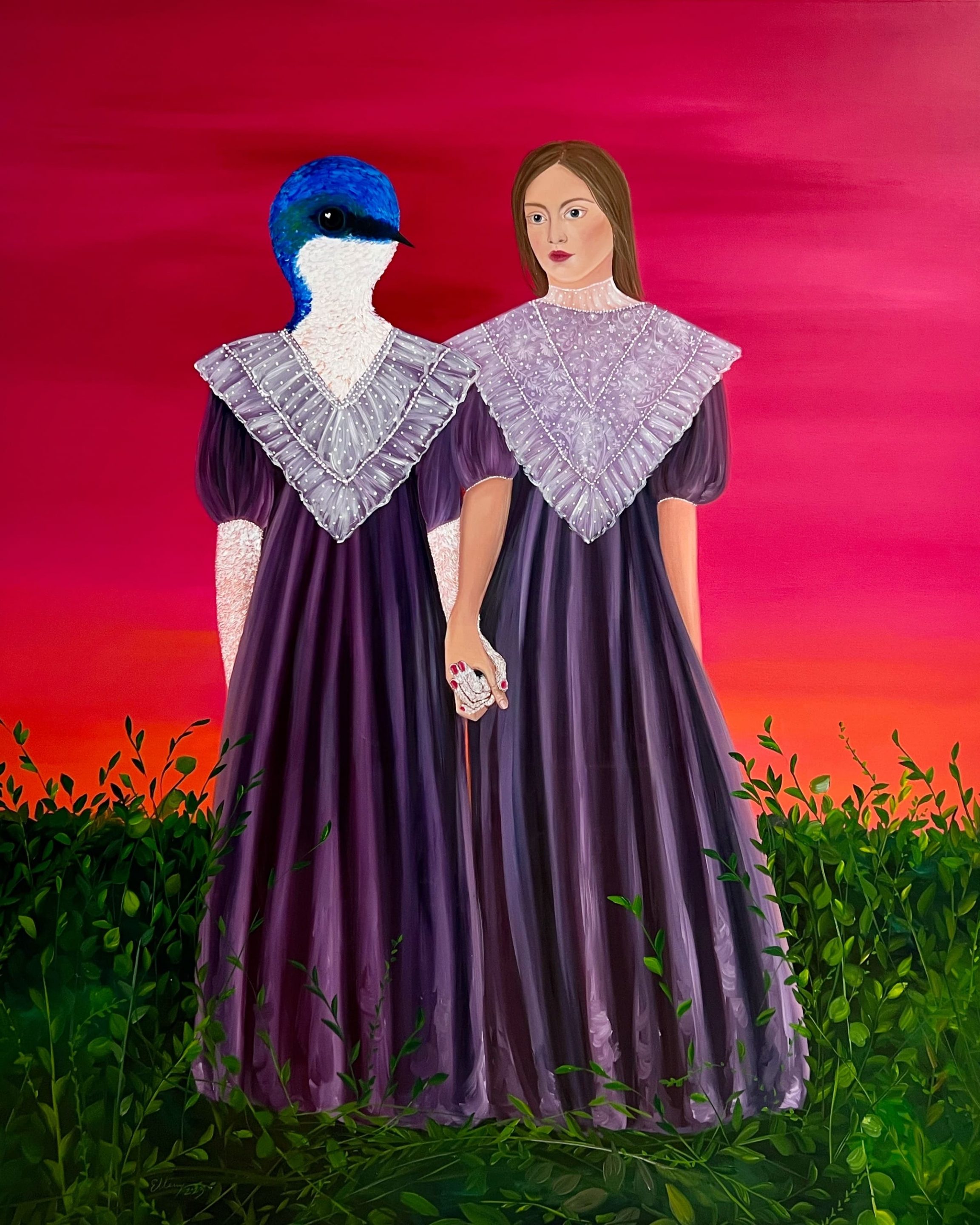 Self love, 2023, oil on canvas, by Elleny Gherghe
