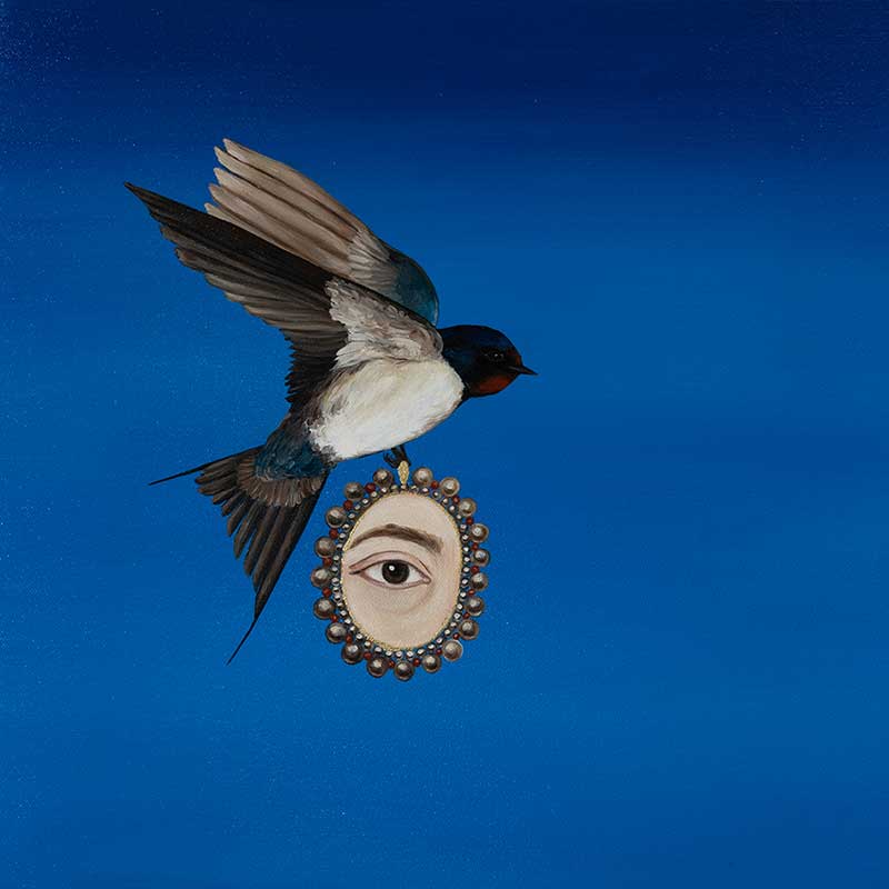 Lover’s eye I, 2020, oil on canvas, by Elleny Gherghe