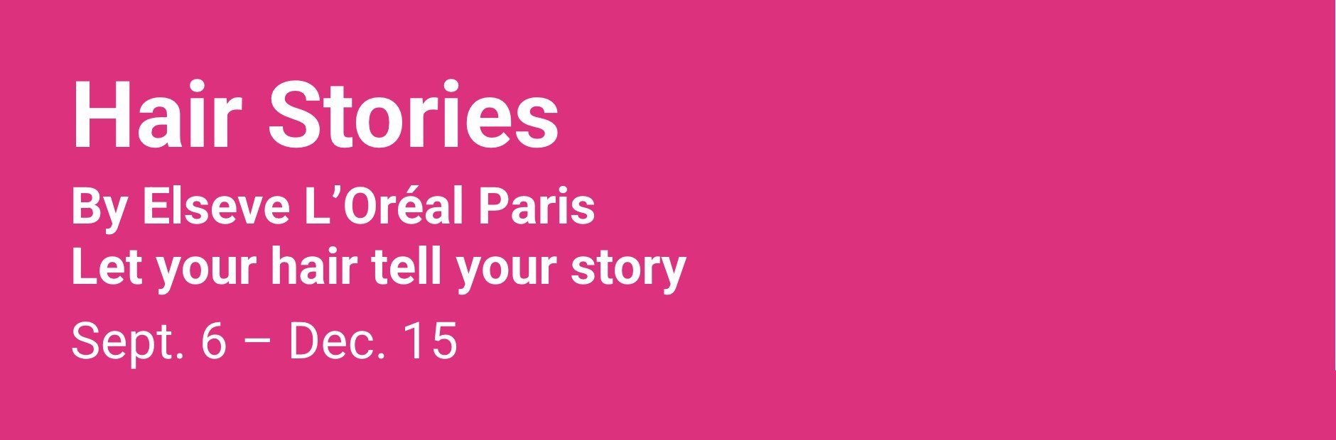 Poster for Hair Stories, exhibition by Elleny Gherghe