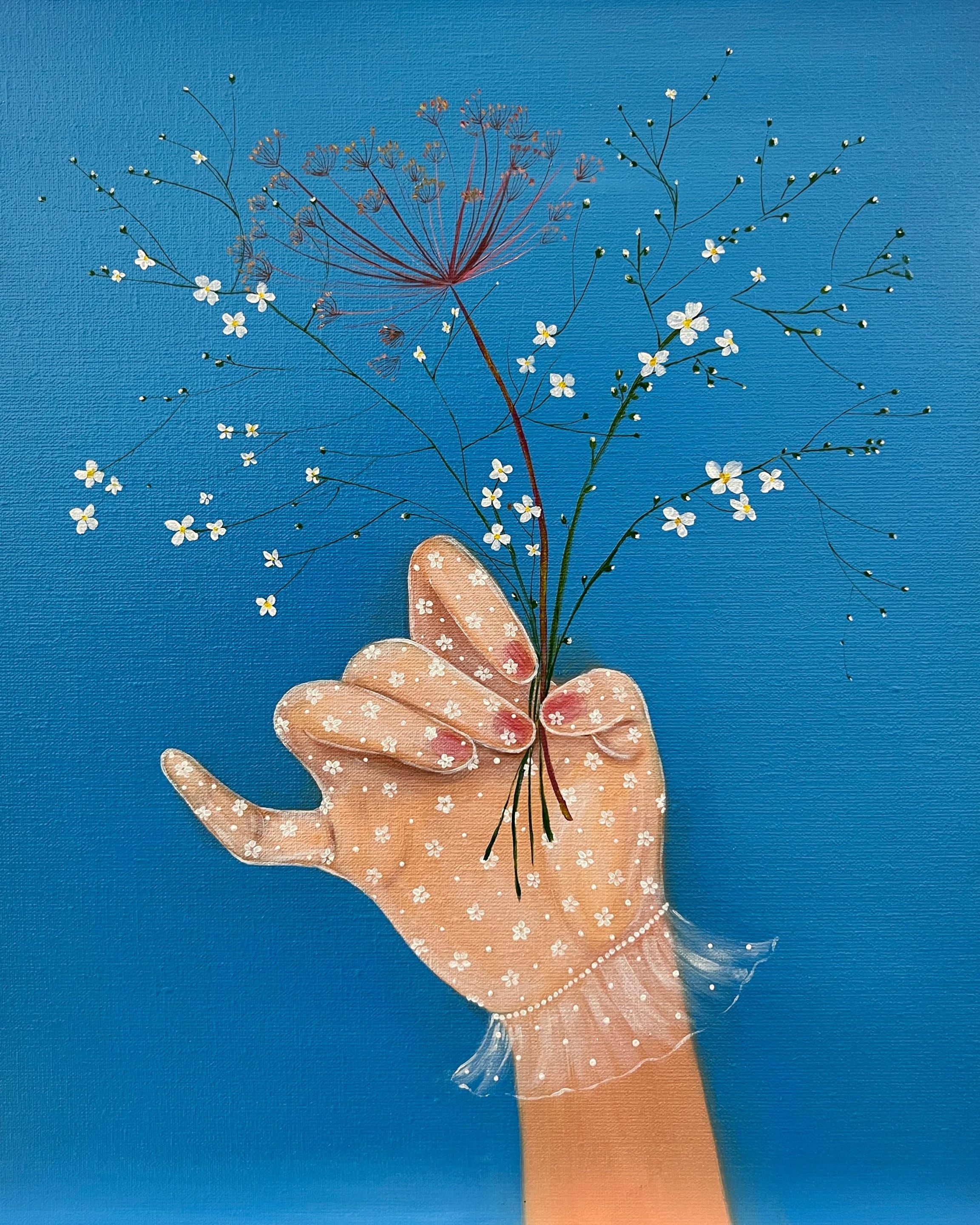 Flores de Ronda, 2024, oil on canvas, by Elleny Gherghe