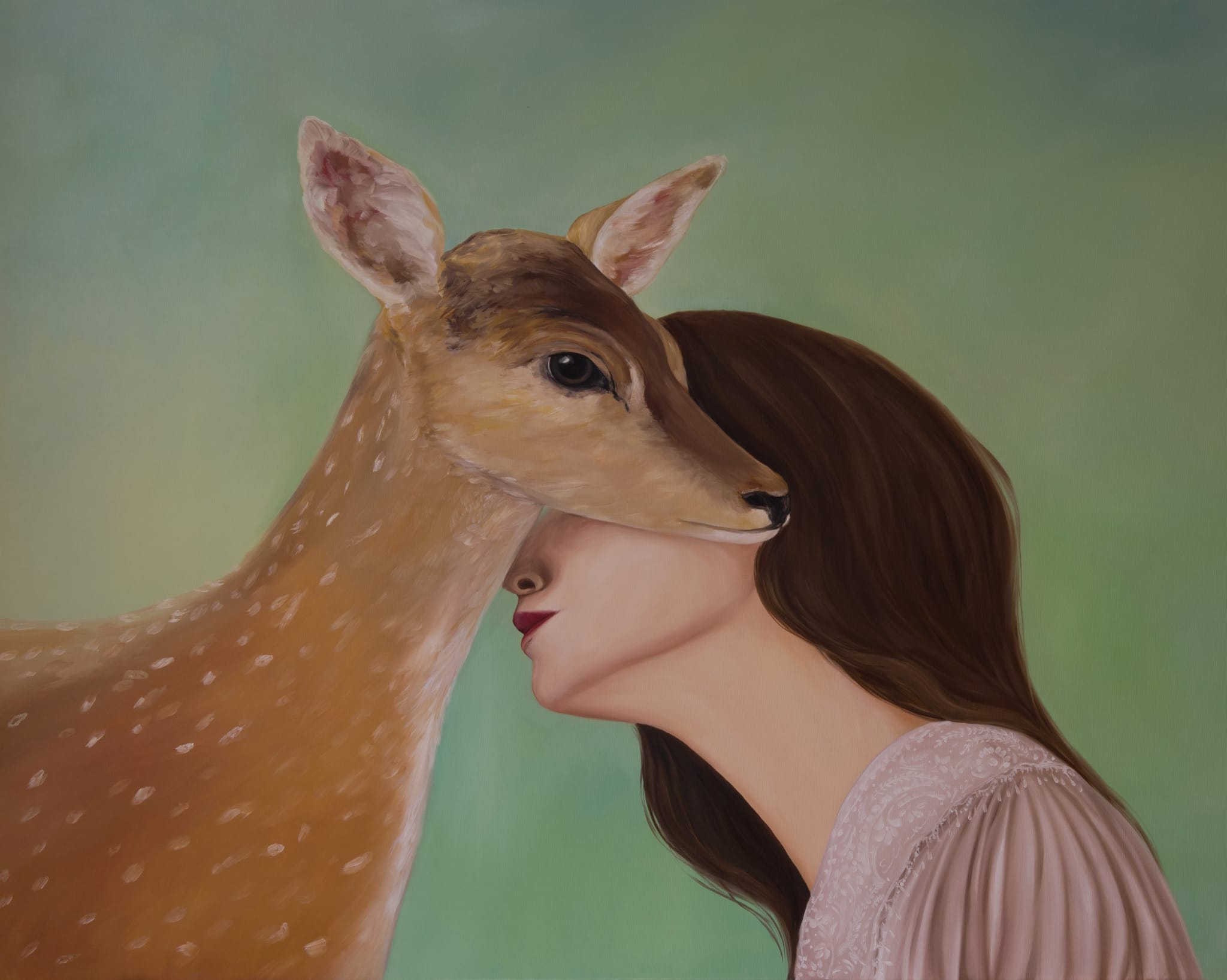 Whisperings of love, 2021, oil on canvas, by Elleny Gherghe