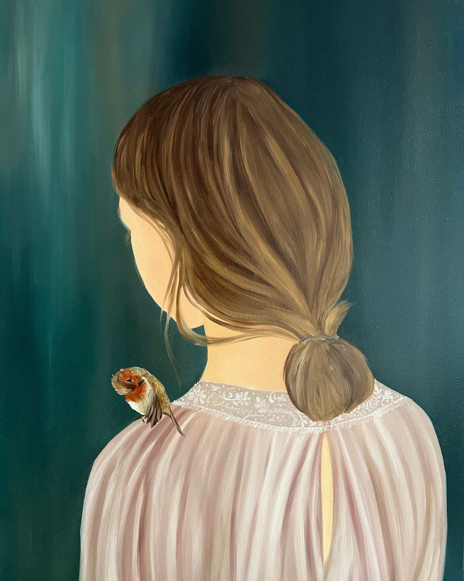 Little friend, 2021, oil on canvas, by Elleny Gherghe