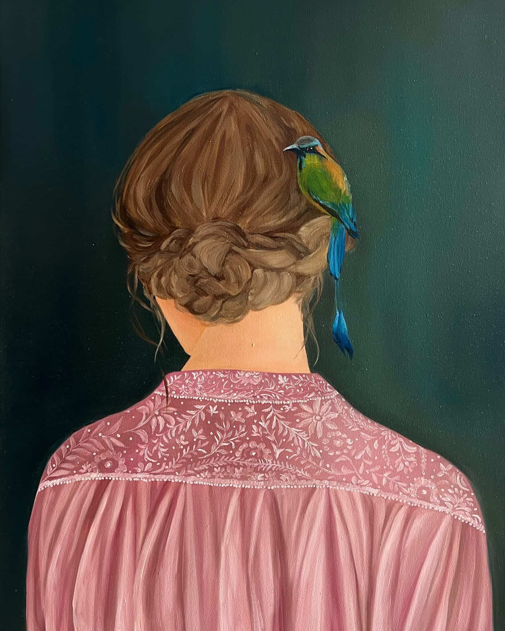 Two of us, 2021, oil on canvas, by Elleny Gherghe