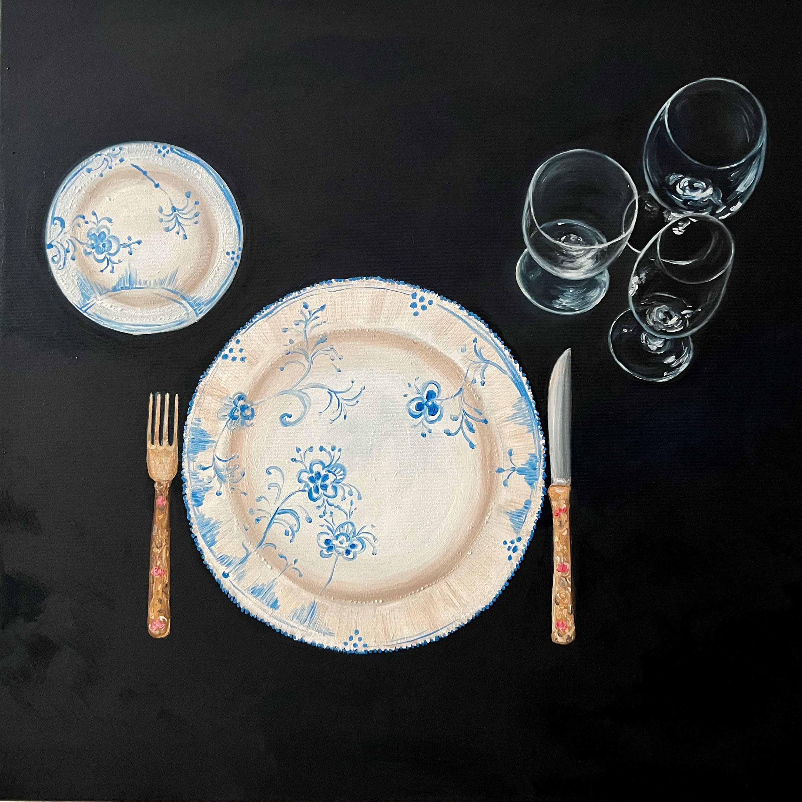 Artist’s lunch, 2023, oil on canvas, by Elleny Gherghe