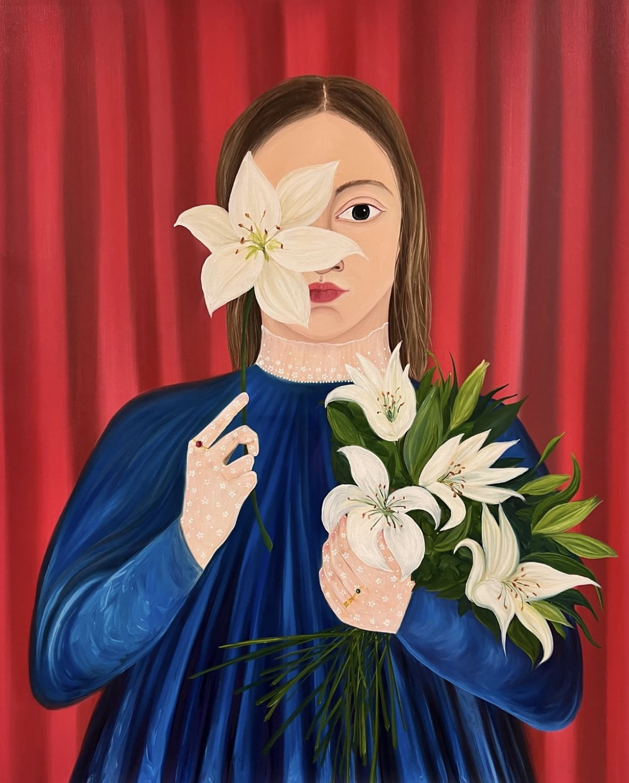 Blessings, 2024, oil on canvas, by Elleny Gherghe