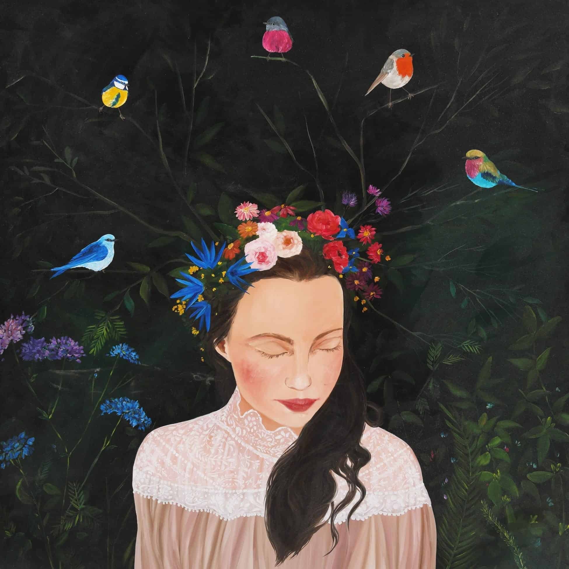 Lost in reverie, 2021, oil on canvas, by Elleny Gherghe