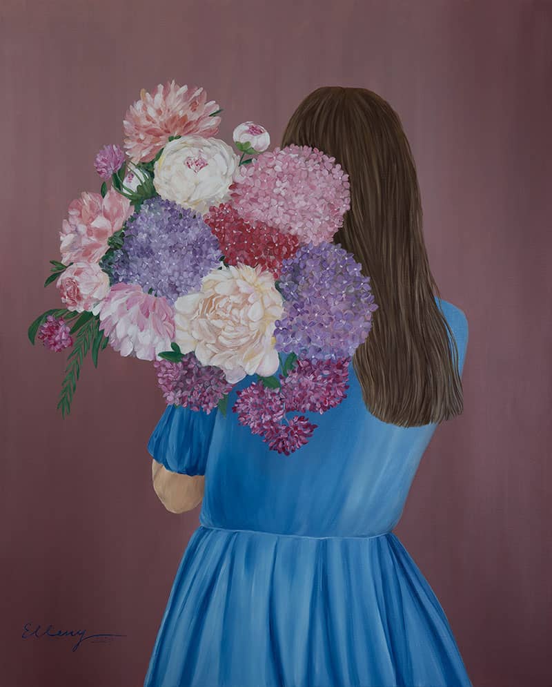 Bloom, 2020, oil on canvas, by Elleny Gherghe