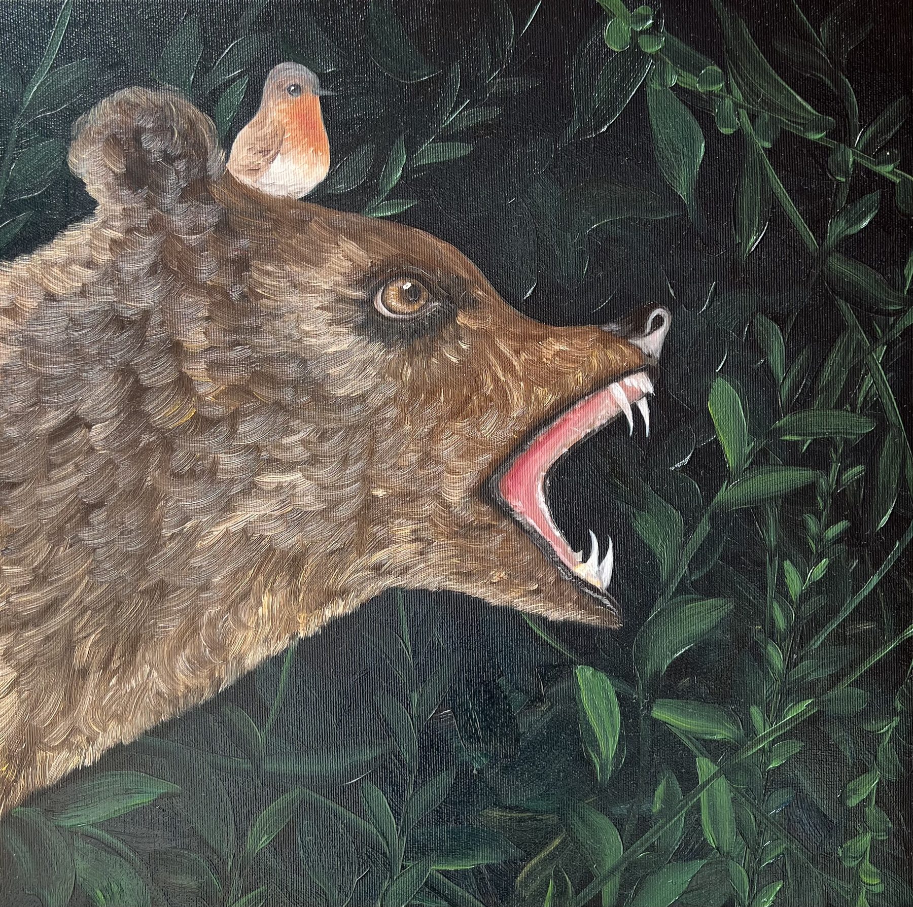 Safe With Me, 2026, oil on canvas, by Elleny Gherghe