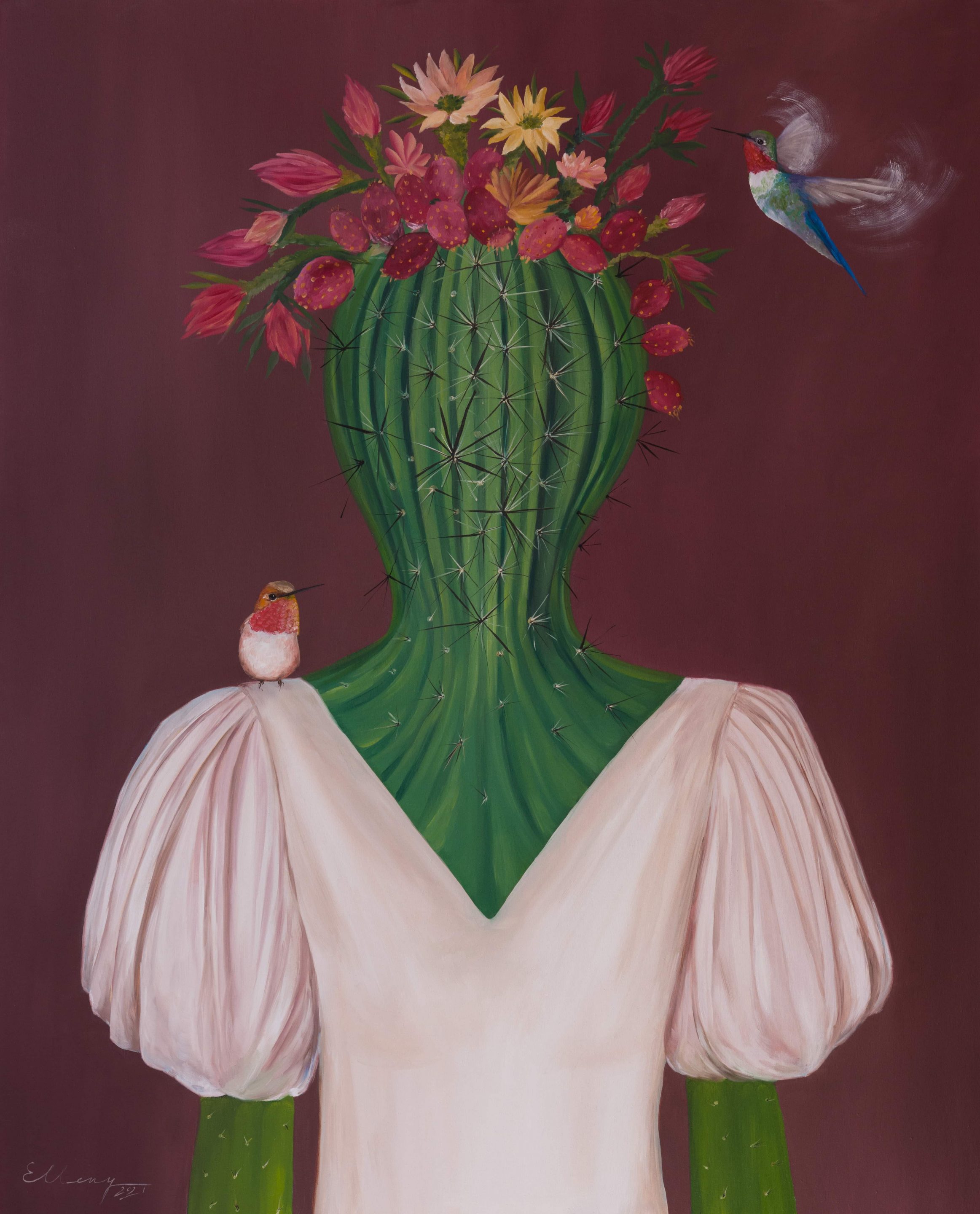 Anima Mundi no. 4, 2021, oil on canvas, by Elleny Gherghe
