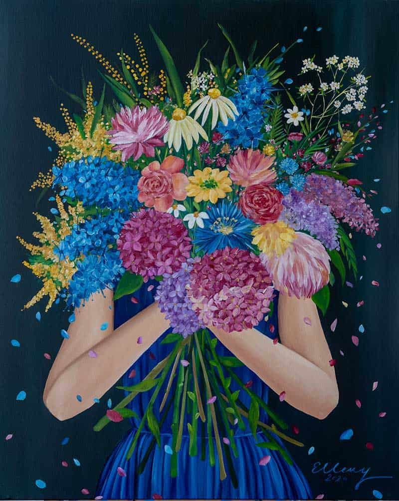 Colours from within, 2020, oil on canvas, by Elleny Gherghe